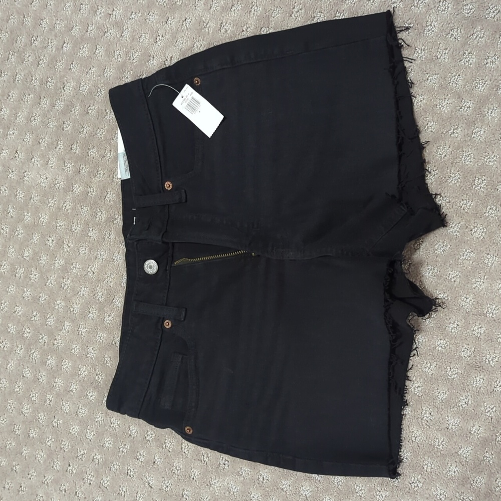 High waisted denim shorts
